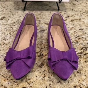 Chic Purple Flats with Bow Size 42